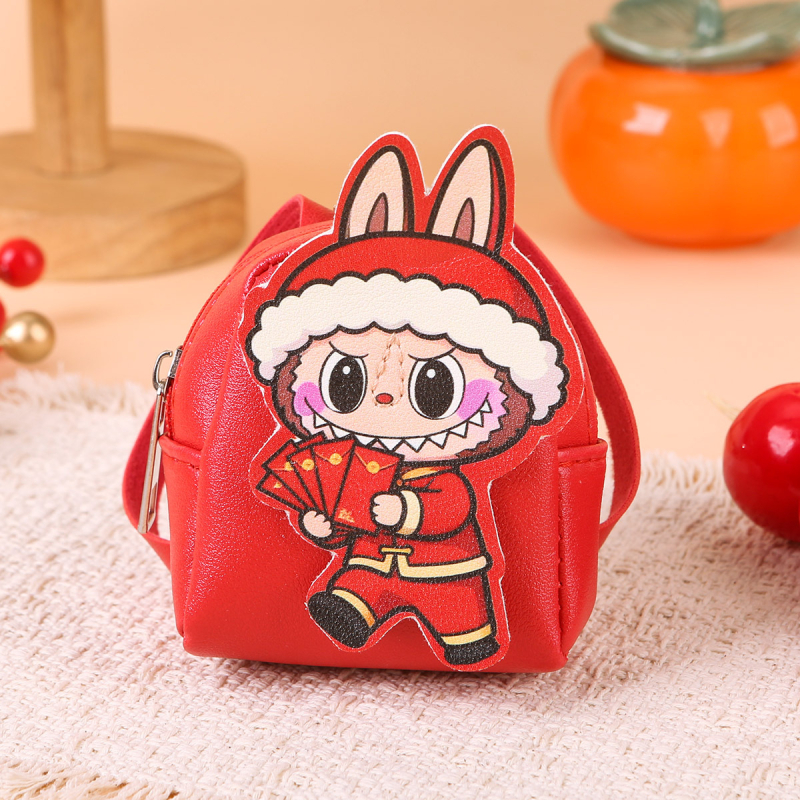 Xinyao PU mini peňaženka na mince, unisex mini taška na karty a kľúče, vodeodolná, jednobarevný vzor, leto 2025