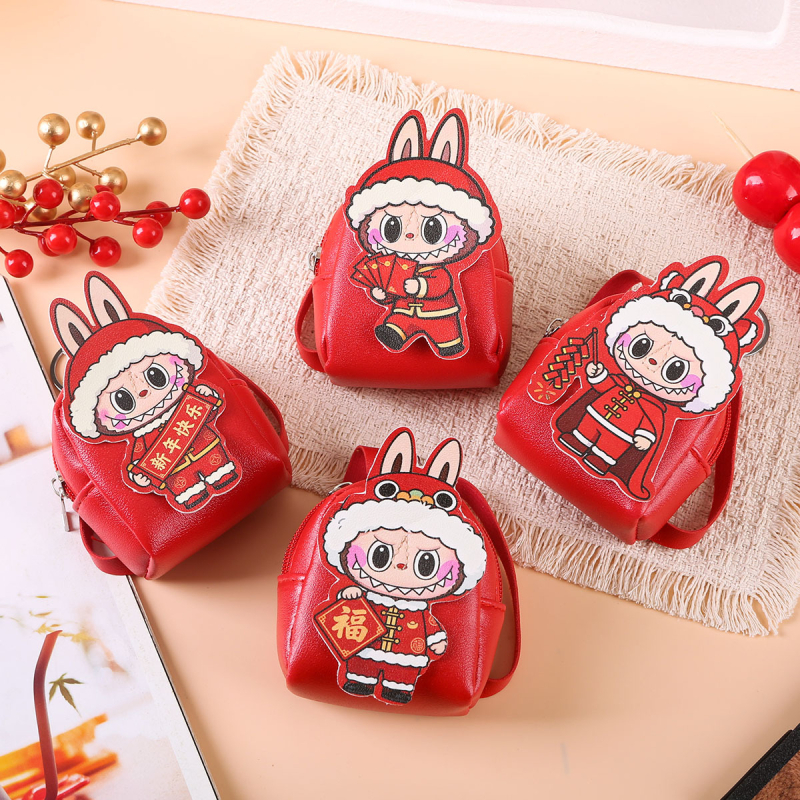 Xinyao PU mini peňaženka na mince, unisex mini taška na karty a kľúče, vodeodolná, jednobarevný vzor, leto 2025