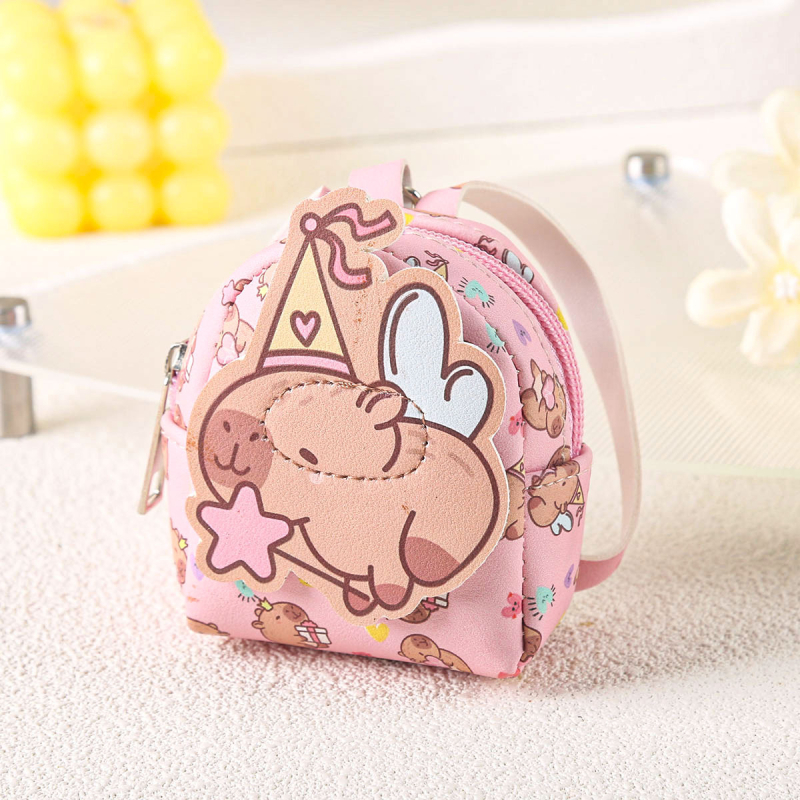 Xinyao PU mini peňaženka na mince, unisex mini taška na karty a kľúče, vodeodolná, jednobarevný vzor, leto 2025