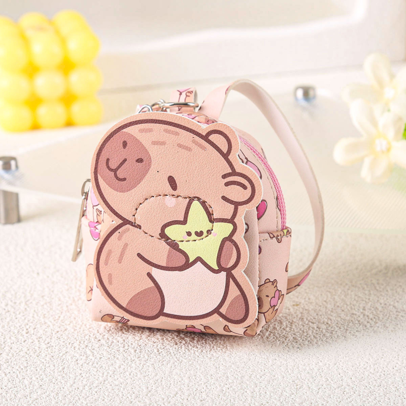 Xinyao PU mini peňaženka na mince, unisex mini taška na karty a kľúče, vodeodolná, jednobarevný vzor, leto 2025