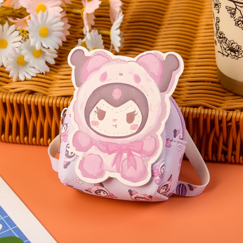 Xinyao PU mini peňaženka na mince, unisex mini taška na karty a kľúče, vodeodolná, jednobarevný vzor, leto 2025