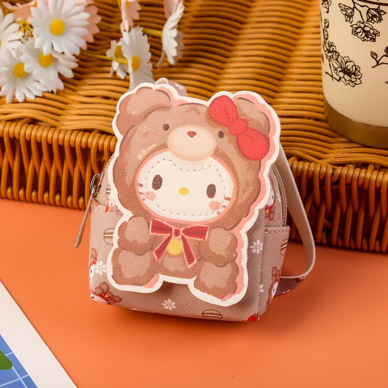 Xinyao PU mini peňaženka na mince, unisex mini taška na karty a kľúče, vodeodolná, jednobarevný vzor, leto 2025