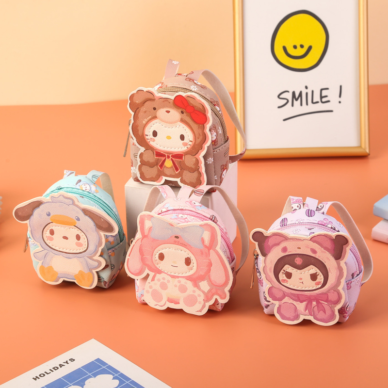 Xinyao PU mini peňaženka na mince, unisex mini taška na karty a kľúče, vodeodolná, jednobarevný vzor, leto 2025