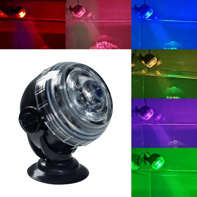 LED svjetlo za akvarij: potopno vodootporno osvjetljenje s daljinskim upravljačem, 7 boja osvjetljenja za vodene biljke, 1W