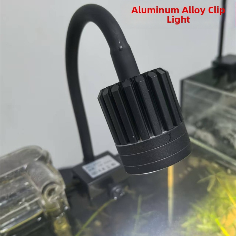 Klipové akvárium LED svietidlo s hliníkovým puzdrom, trojfarebná zmena, výkon 6W/8W/10W/12W, modely 522/523/527/528, odolná proti striekajúcej vode