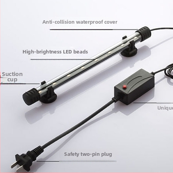 LED аквариумна лампа – водно и наземно използване, PVC и стъкло, мощност 3.5–21 W