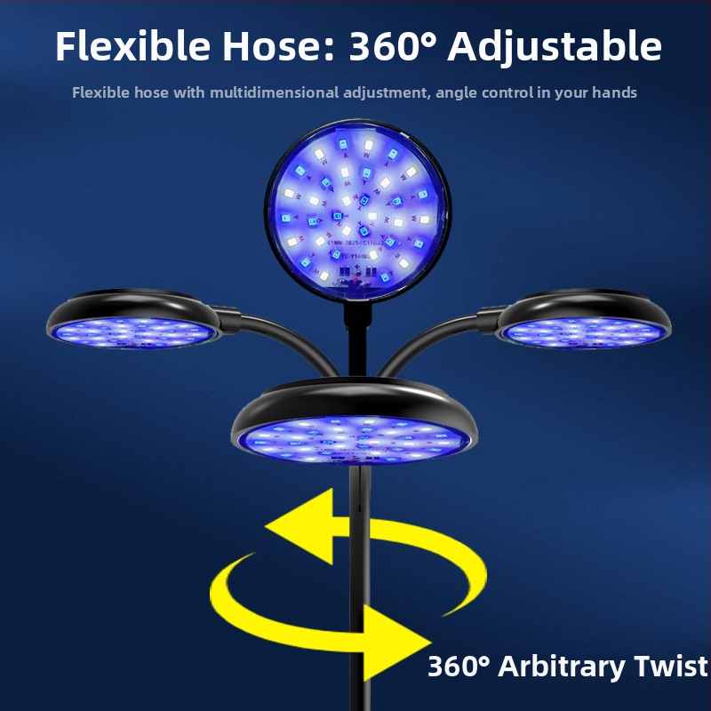 LED akváriumová klip lampička pre ryby a vodné rastliny, USB mini osvetlenie, 7W