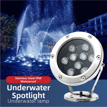 Podvodné LED svetlo s 18 LED, 1800 lm, 3000K, IP68, 12/24V vstup, pre bazény a fontánu