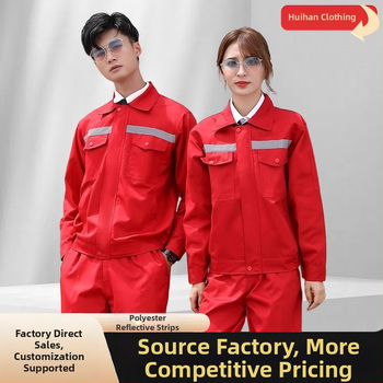 Pracovný overal pre zváranie — proti popáleninám a reflexná bezpečnosť, dlhé rukávy; hlavná látka: 100% polyester; podšívka: 100% polyester; jar-jesenné obdobie; vhodný pre továreň