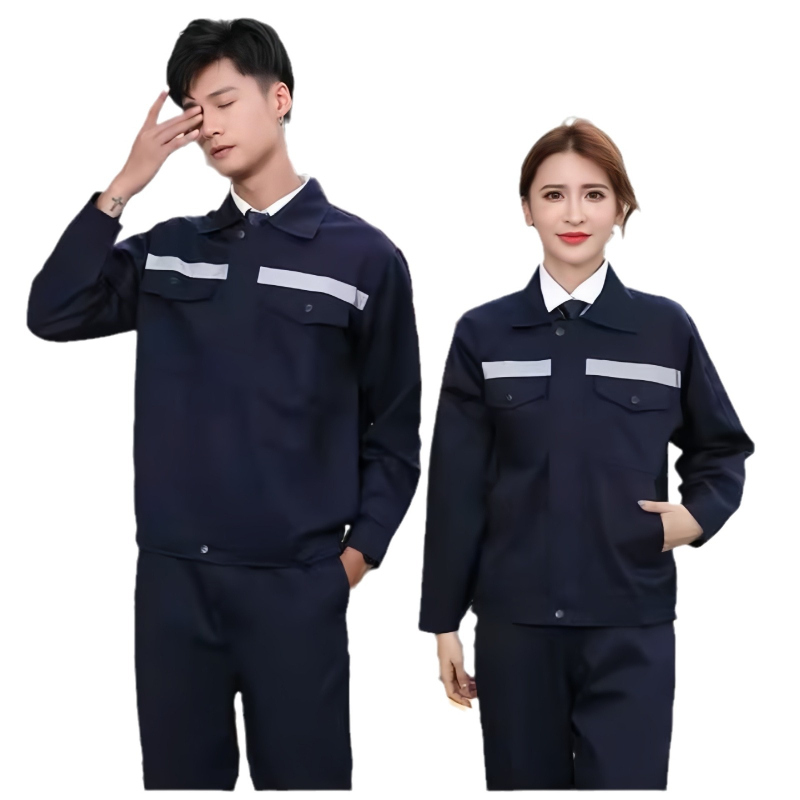 Pracovný overal pre zváranie — proti popáleninám a reflexná bezpečnosť, dlhé rukávy; hlavná látka: 100% polyester; podšívka: 100% polyester; jar-jesenné obdobie; vhodný pre továreň