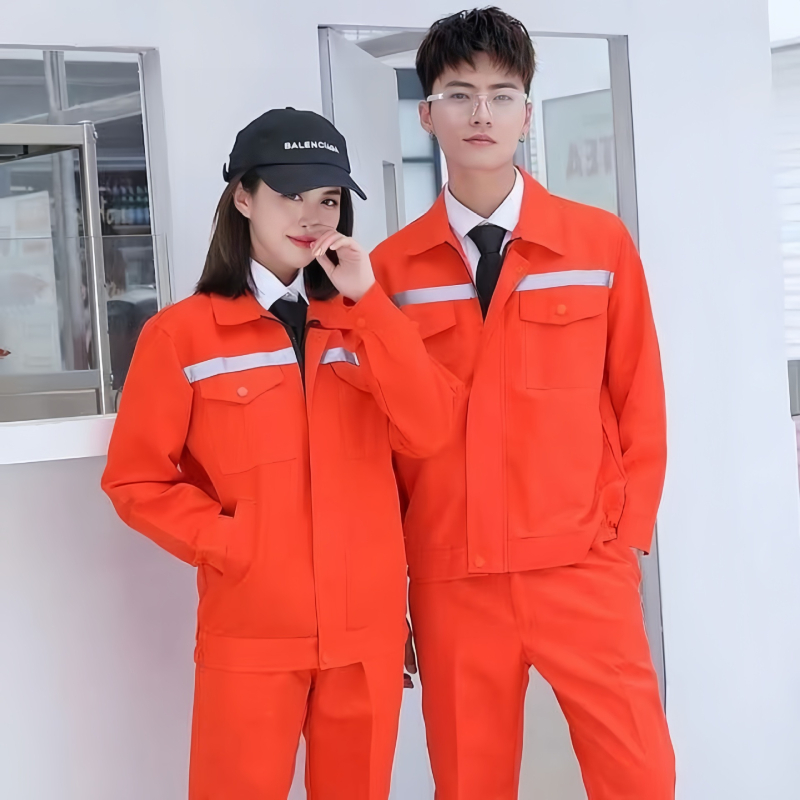 Pracovný overal pre zváranie — proti popáleninám a reflexná bezpečnosť, dlhé rukávy; hlavná látka: 100% polyester; podšívka: 100% polyester; jar-jesenné obdobie; vhodný pre továreň