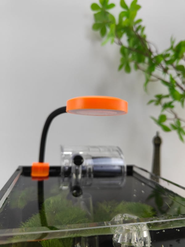 LED klips lampu za akvarij, okruglog oblika, USB napajanje, 3W, rasvjeta za rast vodnih biljaka