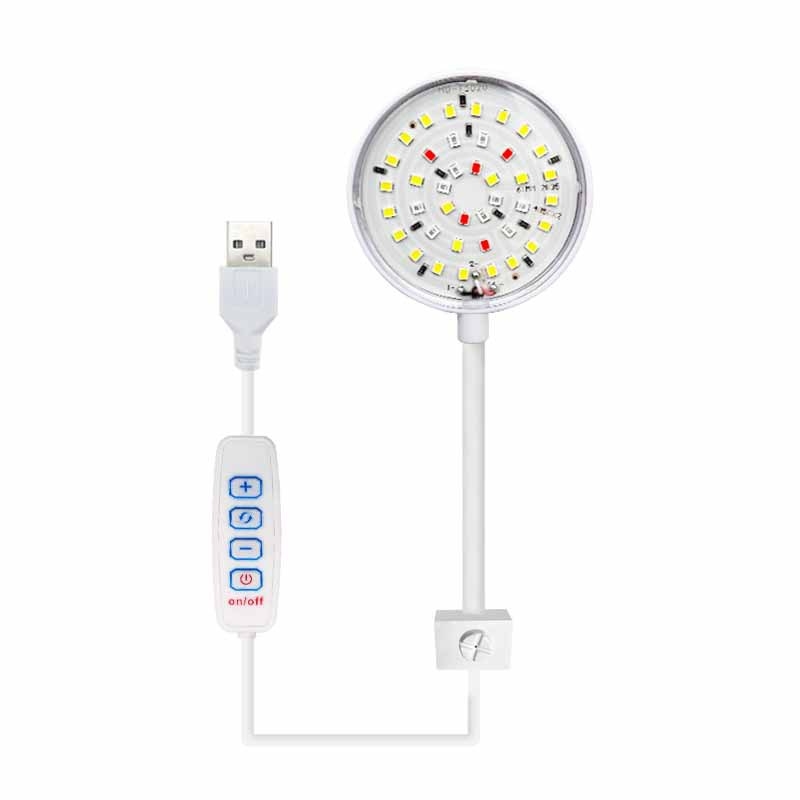 Lampă LED pentru acvariu, clip pe margine, iluminare eficientă energetic, ABS, 5W/7W