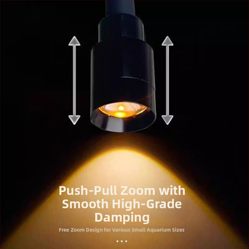 USB klipové svetlo do akvária, mini reflektor, 5W, hliníková zliatina, 150 g