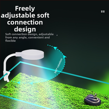 Klip svetlo pre akvárium - LED, USB napájanie, 3W, 70 g, osvetlenie pre rastliny v akváriu