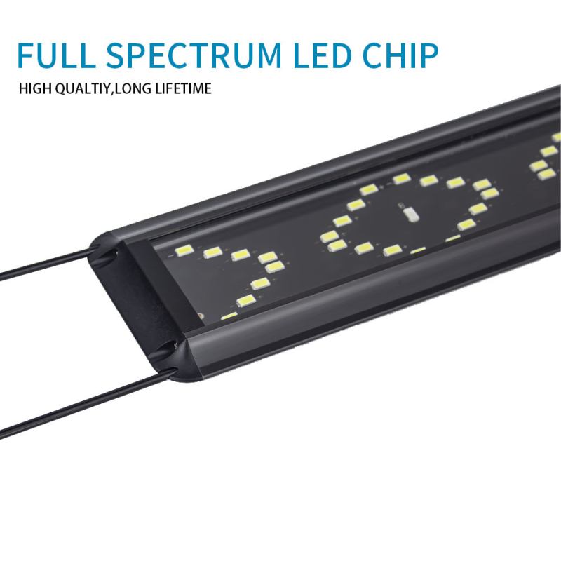 LED osvetlenie akvária s plným spektrom pre koraly, ryby a vodné rastliny – plast, 6,8–21W, 1kg