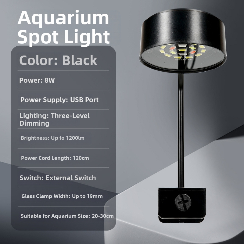 LED svetlo pre akvárium – úplné spektrum pre rastlinné akvárium – USB napájanie