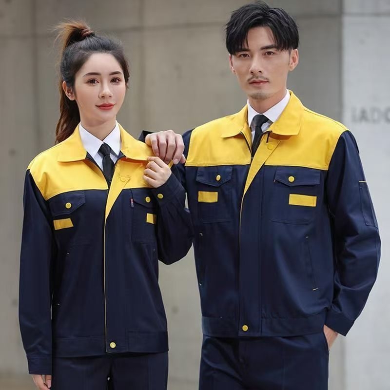 Pánska pracovná súprava pre automobilový servis a továreň – odolná voči oderu a špine, 100% polyester, vrchné a spodné set, štyri ročné obdobia