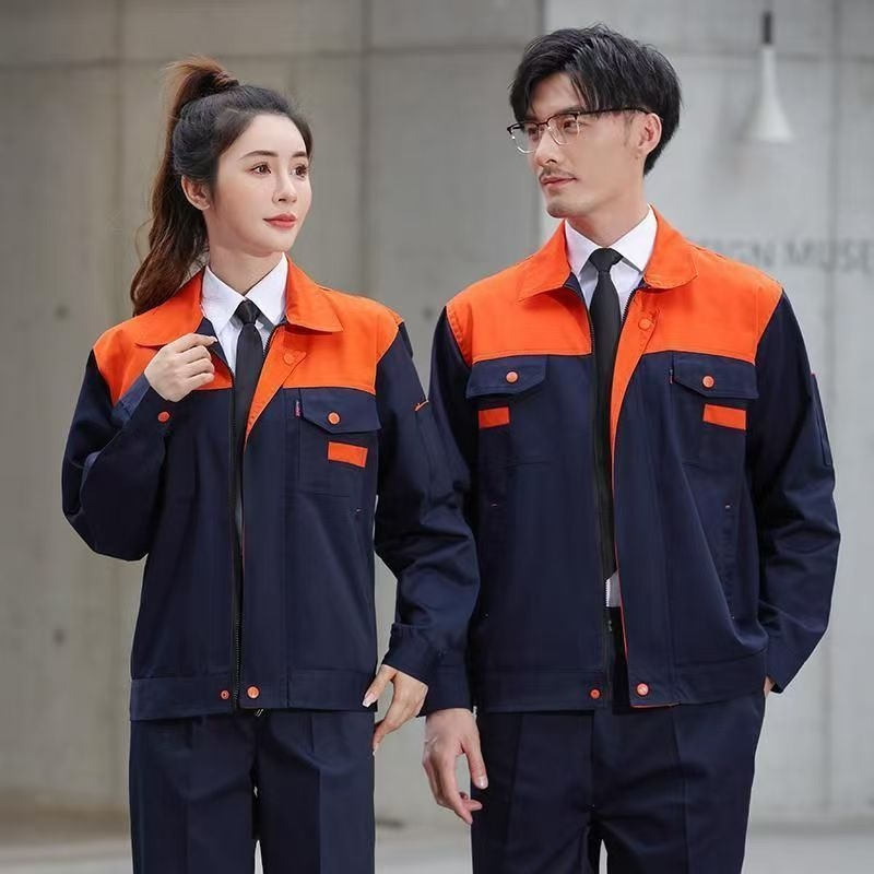 Pánska pracovná súprava pre automobilový servis a továreň – odolná voči oderu a špine, 100% polyester, vrchné a spodné set, štyri ročné obdobia