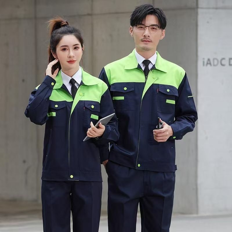 Pánska pracovná súprava pre automobilový servis a továreň – odolná voči oderu a špine, 100% polyester, vrchné a spodné set, štyri ročné obdobia