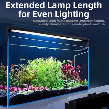 LED lampa pre akvárium, hliníková zliatina, 5W, vodotesná, plné spektrum, teleskopický držiak lampy