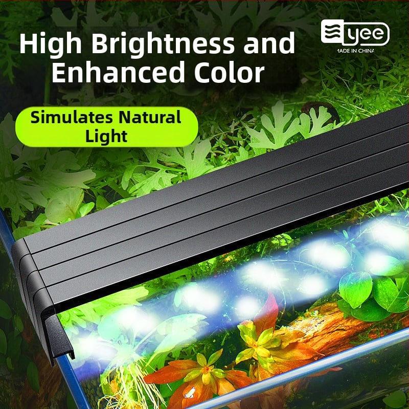 LED lampa pre akvárium, hliníková zliatina, 5W, vodotesná, plné spektrum, teleskopický držiak lampy