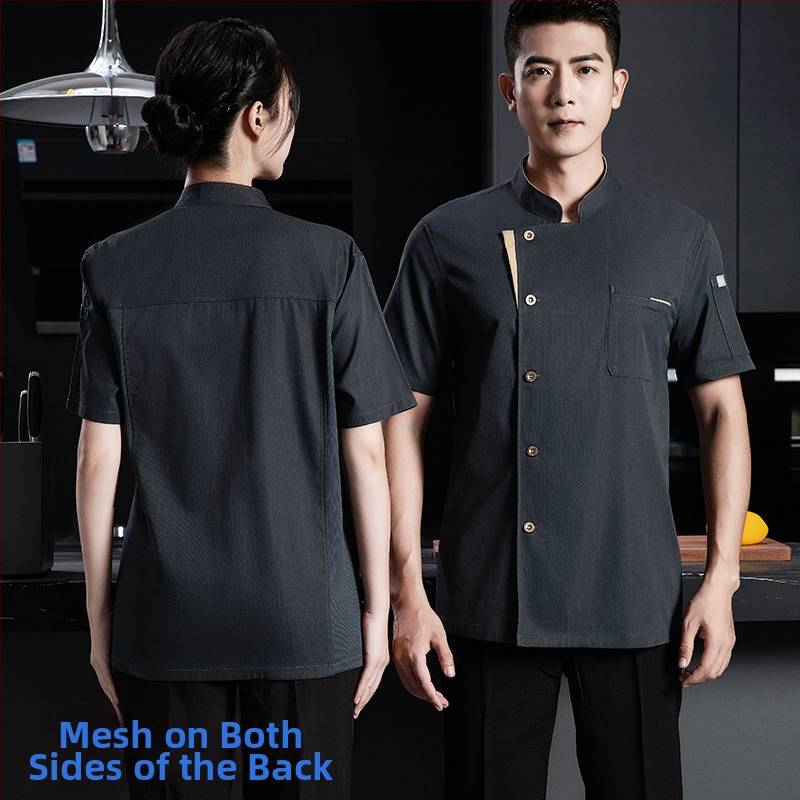 Elastické bavlnené šéfkuchárske pracovné oblečenie s dlhým rukávom, jesenná-zimná sezóna, pre catering/restaurácie