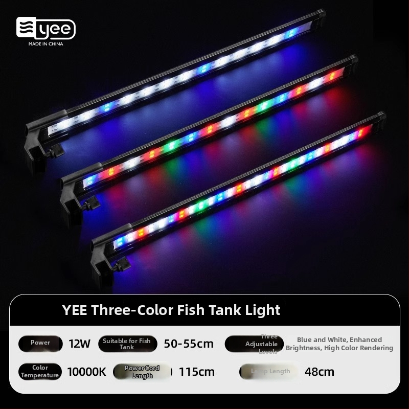 Yee lampa pre akvárium s plným spektrom, klipsové uchytenie, pre rastlinné akváriá, 5W/7W/10W, 300 g