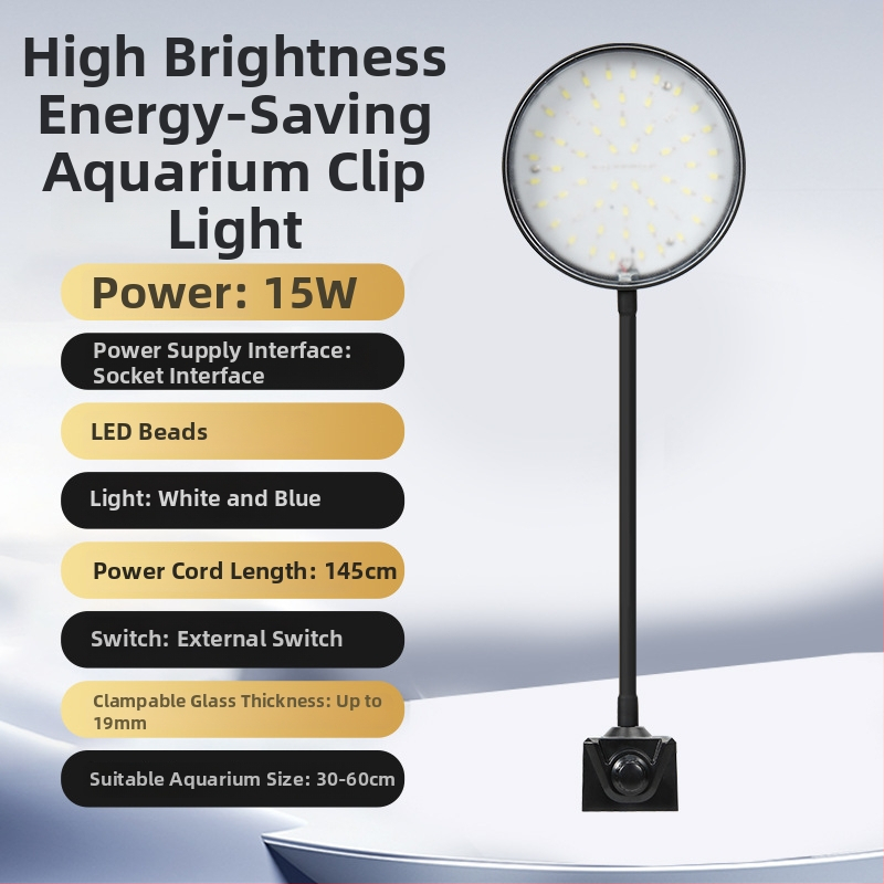 Naichong USB LED Akvárium Svetlo s Klipom Pre Vodné Rastliny – Energeticky Úsporné LED Osvetlenie