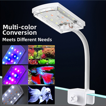 Dvojhlavá klipová lampa pre akvárium — plast, 6W, 200 g, Spring Dragon