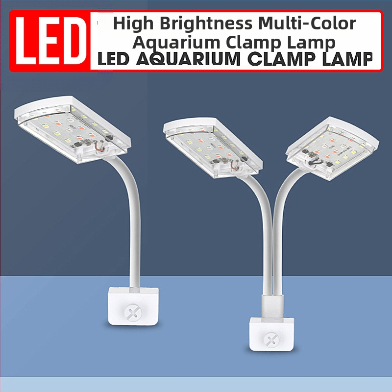 Dvojhlavá klipová lampa pre akvárium — plast, 6W, 200 g, Spring Dragon