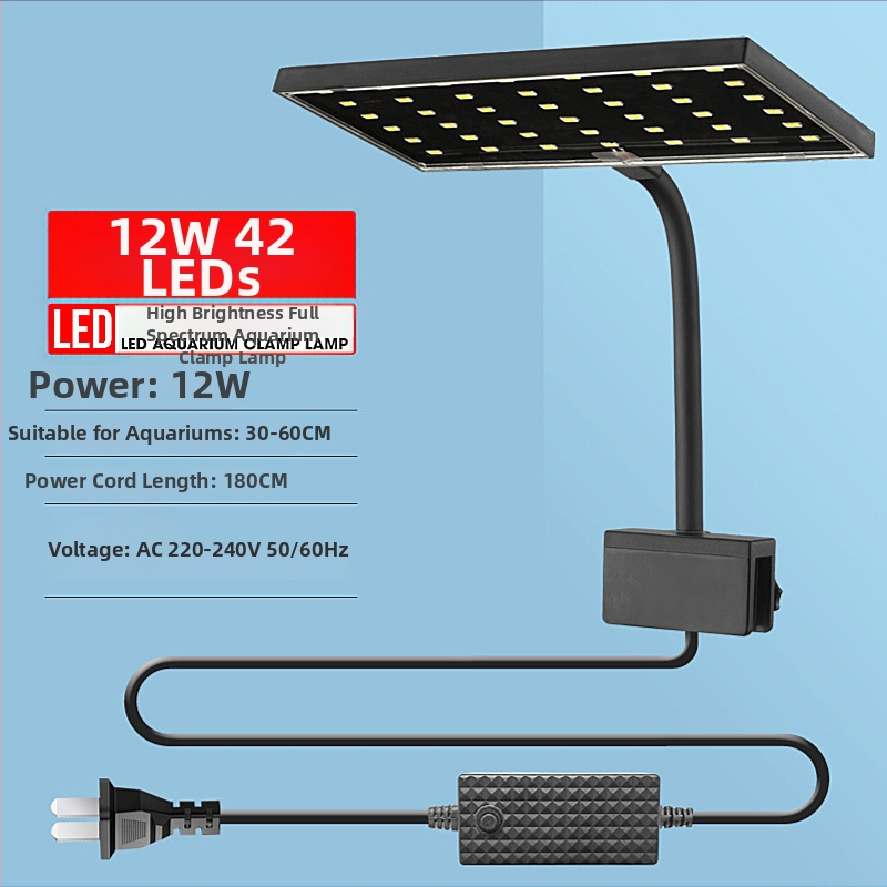 Dvojhlavá klipová lampa pre akvárium — plast, 6W, 200 g, Spring Dragon