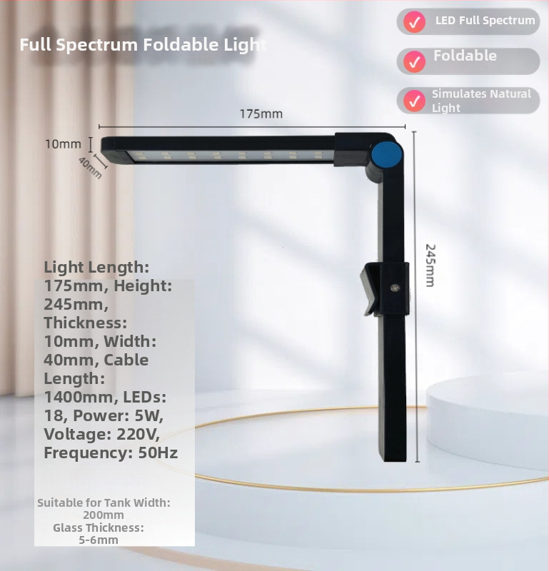 LED akváriová lampa pre vodné rastliny s plným spektrom svetla na podporu rastu, ABS materiál, licencovateľná súkromná značka.