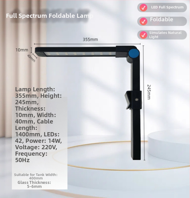 LED akváriová lampa pre vodné rastliny s plným spektrom svetla na podporu rastu, ABS materiál, licencovateľná súkromná značka.