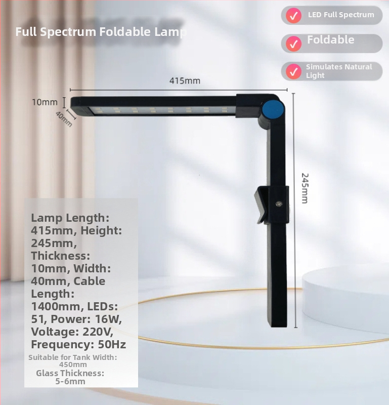 LED akváriová lampa pre vodné rastliny s plným spektrom svetla na podporu rastu, ABS materiál, licencovateľná súkromná značka.