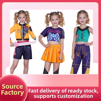 Cosplay kostým pre Demon-Huntress dievčenskú skupinu inšpirovaný Lumine - K-POP postava, Milk Silk látka s 80–90% polyesteru, korejský štýl pre hry a anime roly