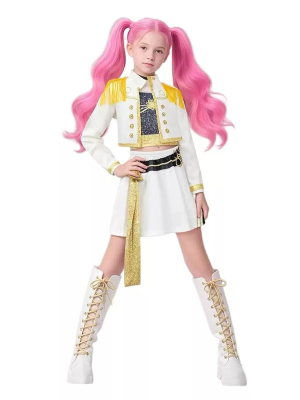 Cosplay kostým pre Demon-Huntress dievčenskú skupinu inšpirovaný Lumine - K-POP postava, Milk Silk látka s 80–90% polyesteru, korejský štýl pre hry a anime roly