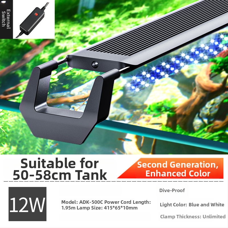Akvarijné LED svetlo s pevným držiakom; značka Sensen; výkon 10–20W; hmotnosť 0,5–1 kg