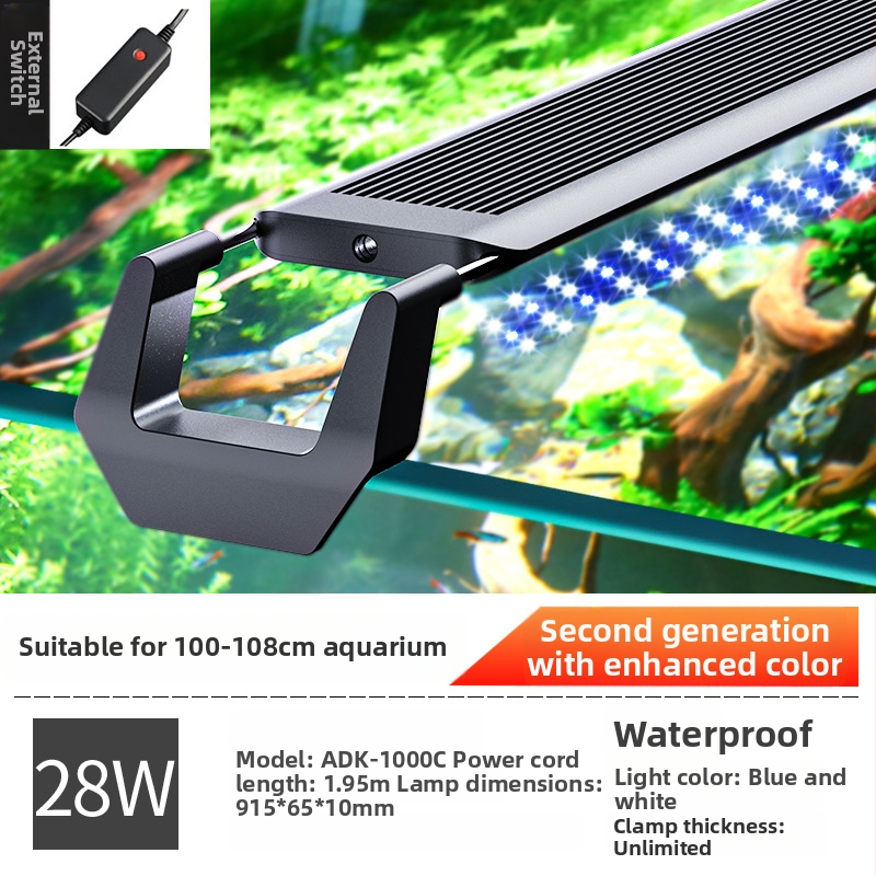 Akvarijné LED svetlo s pevným držiakom; značka Sensen; výkon 10–20W; hmotnosť 0,5–1 kg