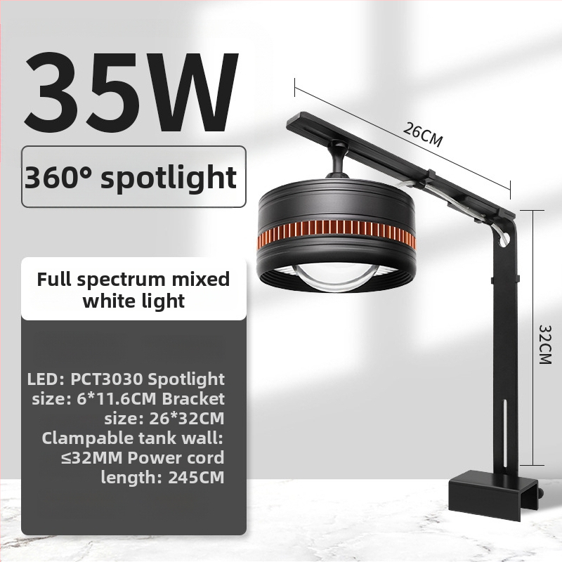 LED akváriové downlight s plným spektrom a nylonovým lanom