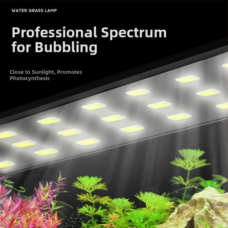 LED akváriová lampa pre vodné rastliny – plný rozsah spektra, vodeodolná, kontrola rias, mikro krajinné osvetlenie; 15,6 W, hliníková zliatina, značka Crazy aquatic plants