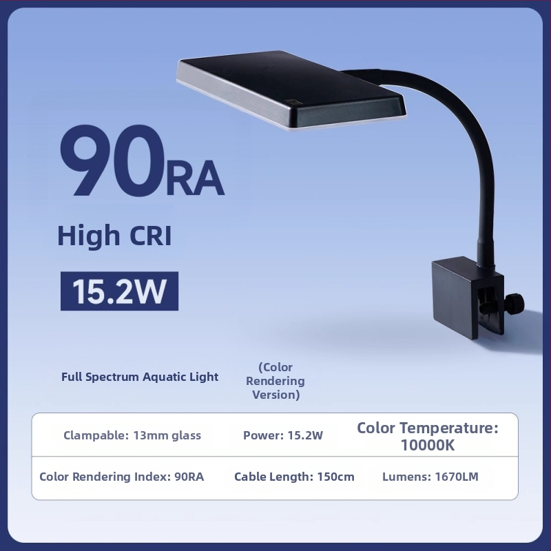 LED klipové svetlo pre akvárium s plným spektrom pre vodné rastliny – Yee, 11.4/15.2W