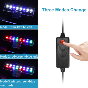 Klipové LED svetlo pre akvárium s rastlinami, ultratenké, vysoký jas, 5W/7W