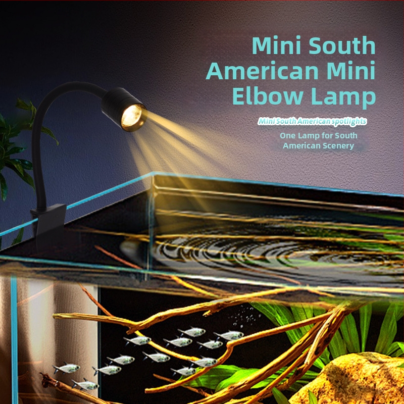 Quanlong akváriové klip LED svetlo – kovové telo, LED osvetlenie, 3W, 1 kg