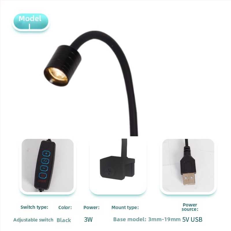 Quanlong akváriové klip LED svetlo – kovové telo, LED osvetlenie, 3W, 1 kg