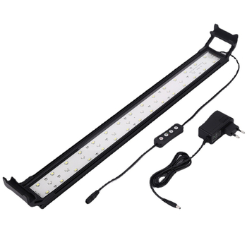 Osvetlenie akvária s nastaviteľným jasom, nastaviteľnými svetelnými efektmi, časovačom, 16W, hliníková zliatina