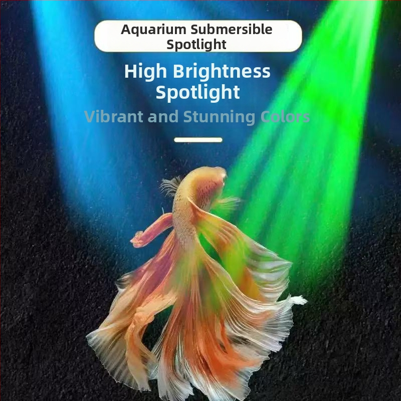 LED аквариумна светлина с дистанционно управление, подводен прожектор, водоустойчива, 1W, за водни растения
