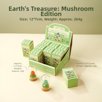 Sada 9 krištáľových húb v fľaštičke s prianím – ornament z krištálu, malý krajinný dizajn, darčekové balenie, moderný minimalistický geometrický dizajn, Apeng Crystal Crafts