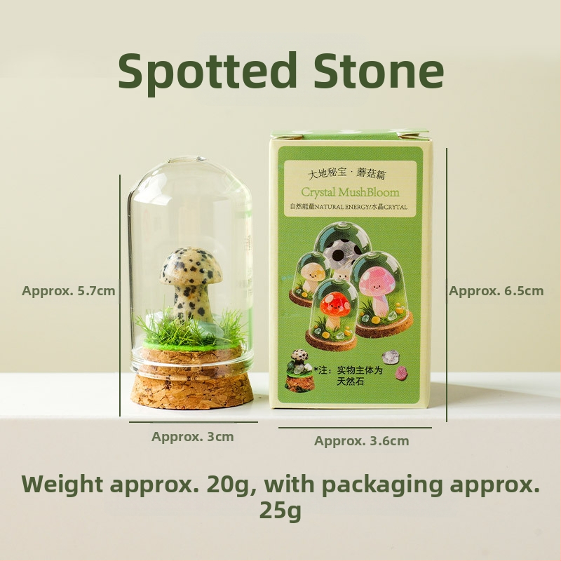 Sada 9 krištáľových húb v fľaštičke s prianím – ornament z krištálu, malý krajinný dizajn, darčekové balenie, moderný minimalistický geometrický dizajn, Apeng Crystal Crafts