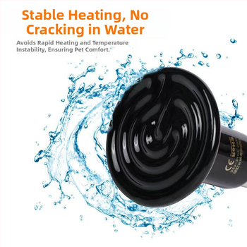 Keramikā apkures luktura reptīļiem, bez atspīduma apkures luktura, mini nakts gaisma ar temperatūras kontroli